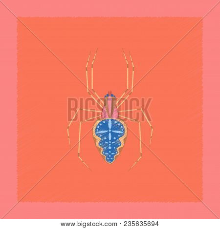 Flat Shading Style Illustration Of Spider Araneus
