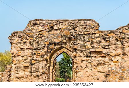 Alauddin Khilji Tomb And Madrasa At The Qutb Complex In Delhi, India