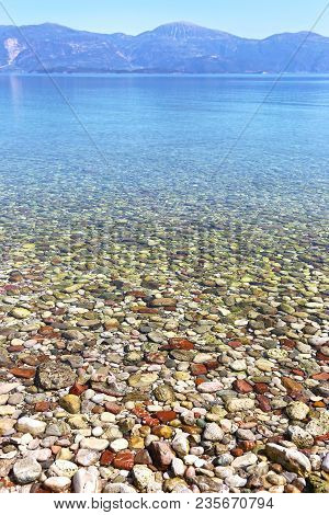 Landscape Of Aigio Beach Achaia Peloponnese Greece - Greek Summer Destination