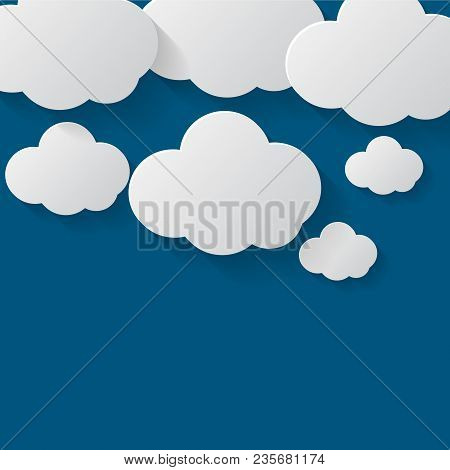 Cloud Set Background.cloud Flat Concept .llustration Vector
