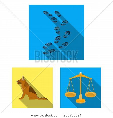Prison And The Criminalflat Icons In Set Collection For Design.prison And Attributes Vector Symbol S