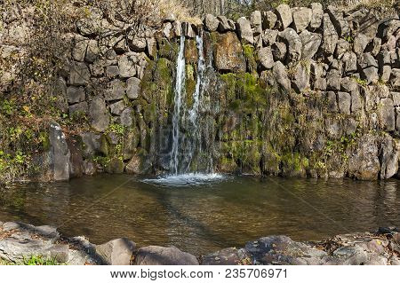 Part Of  Waterfall Cascade Of River Lokorska Near Village  Lokorsko, Sofia, Bulgaria