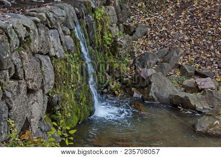 Part Of  Waterfall Cascade Of River Lokorska Near Village  Lokorsko, Sofia, Bulgaria