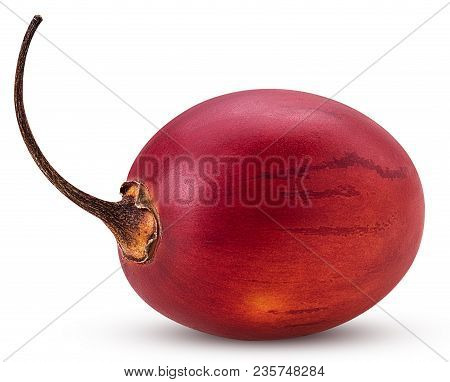 Fresh Sweet Tamarillo Isolated Isolated On White Background. Clipping Path. Full Depth Of Field.