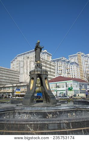 Monument To St. Catherine The Great Martyr In The City Of Krasnodar On Krasnaya Street, Russia - Apr