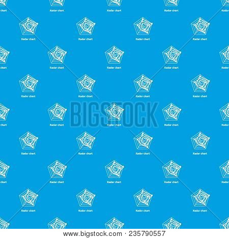 Radar Chart Pattern Vector Seamless Blue Repeat For Any Use