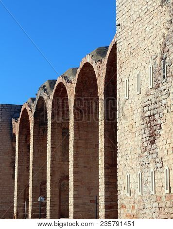 Barracks Of World War I Near Asiago Town Called Forte Interrotto In Italian Language