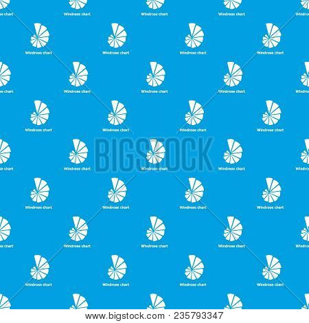 Windrose Chart Pattern Vector Seamless Blue Repeat For Any Use