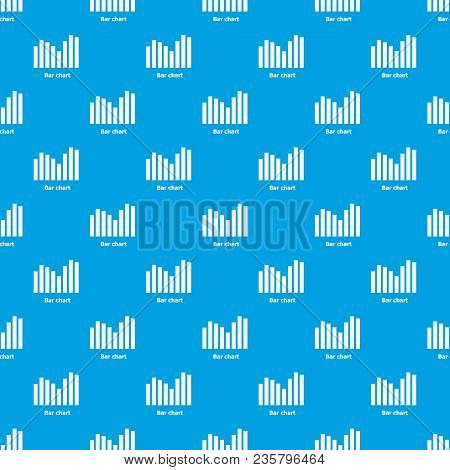 Bar Chart Pattern Vector Seamless Blue Repeat For Any Use