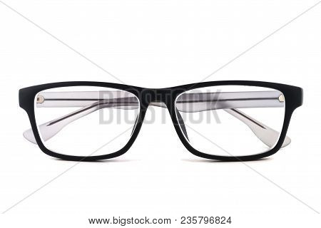 Black Glasses On A White Isolated Background