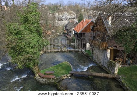 Houses Of Rastoke In Sljunj In Croatia