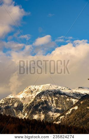 Mountains In Styria Bad Mitterndorf Alps Sunset