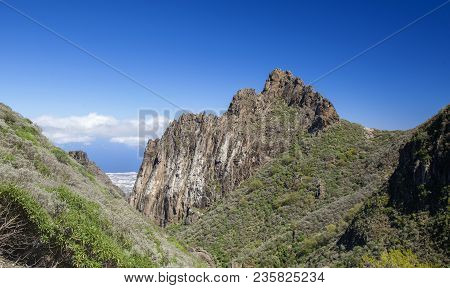Gran Canaria, March 2018, View From A Hiking Path In Valsequillo Municipality Towards Rock Formation