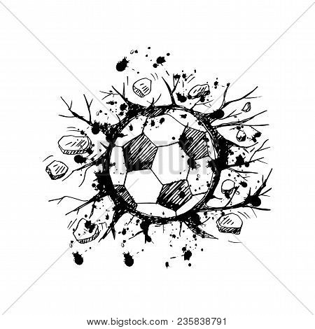 Sketch Of Ball For Soccer  Sport Items Elements
