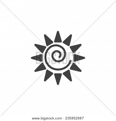 Shinig Sun Vector Icon. Filled Flat Sign For Mobile Concept And Web Design. Sunrise Simple Solid Ico