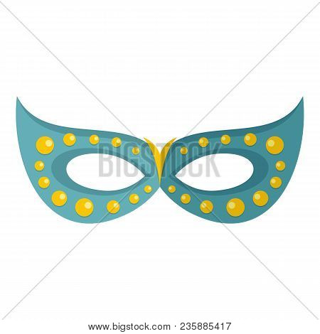 Floral Mask Icon. Flat Illustration Of Floral Mask Vector Icon For Web