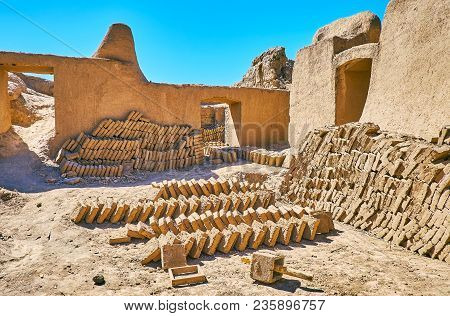 The Restoration Department Of Rayen Citadel Produces The Mud Bricks For The Needs Of Ancient Archaeo