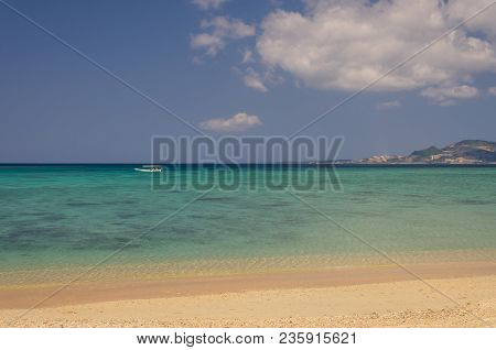 Kouki Beach In Nago On Okinawa Island In Japan. Beautiful Turquoise Water Color Of The South China S