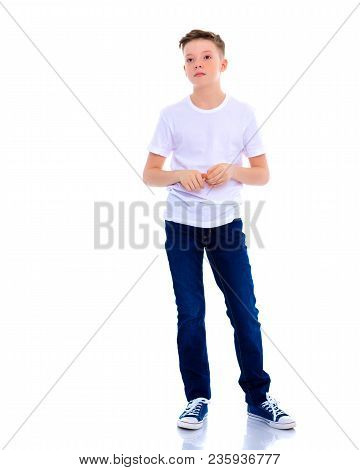 The Little Boy Is Thinking.