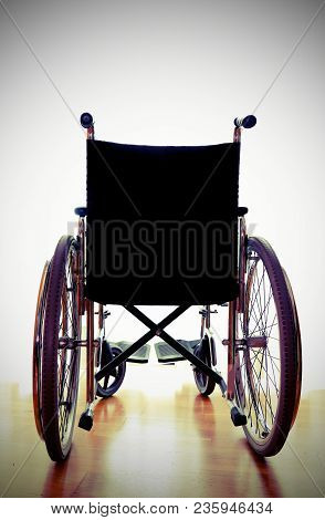 Medical Clinic For Rehabilitation With A Wheelchair With Backlight Effect