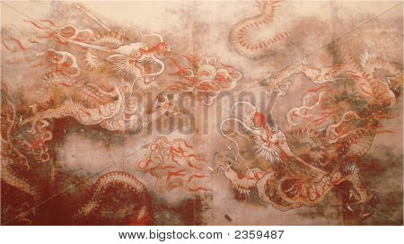 Gamle maleri af Dragon