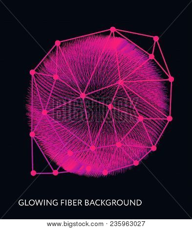 Abstract Background With The Glowing Fiber Effect. Vector Design Illustration. Futuristic Card. Cibe