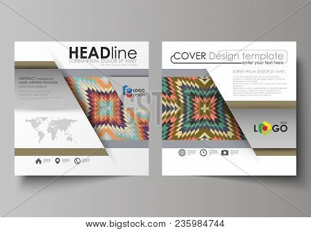 Business Templates For Square Design Brochure, Magazine, Flyer, Booklet Or Annual Report. Leaflet Co