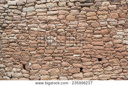 Intricate Rock Wall Background From Hovenweep National Monument