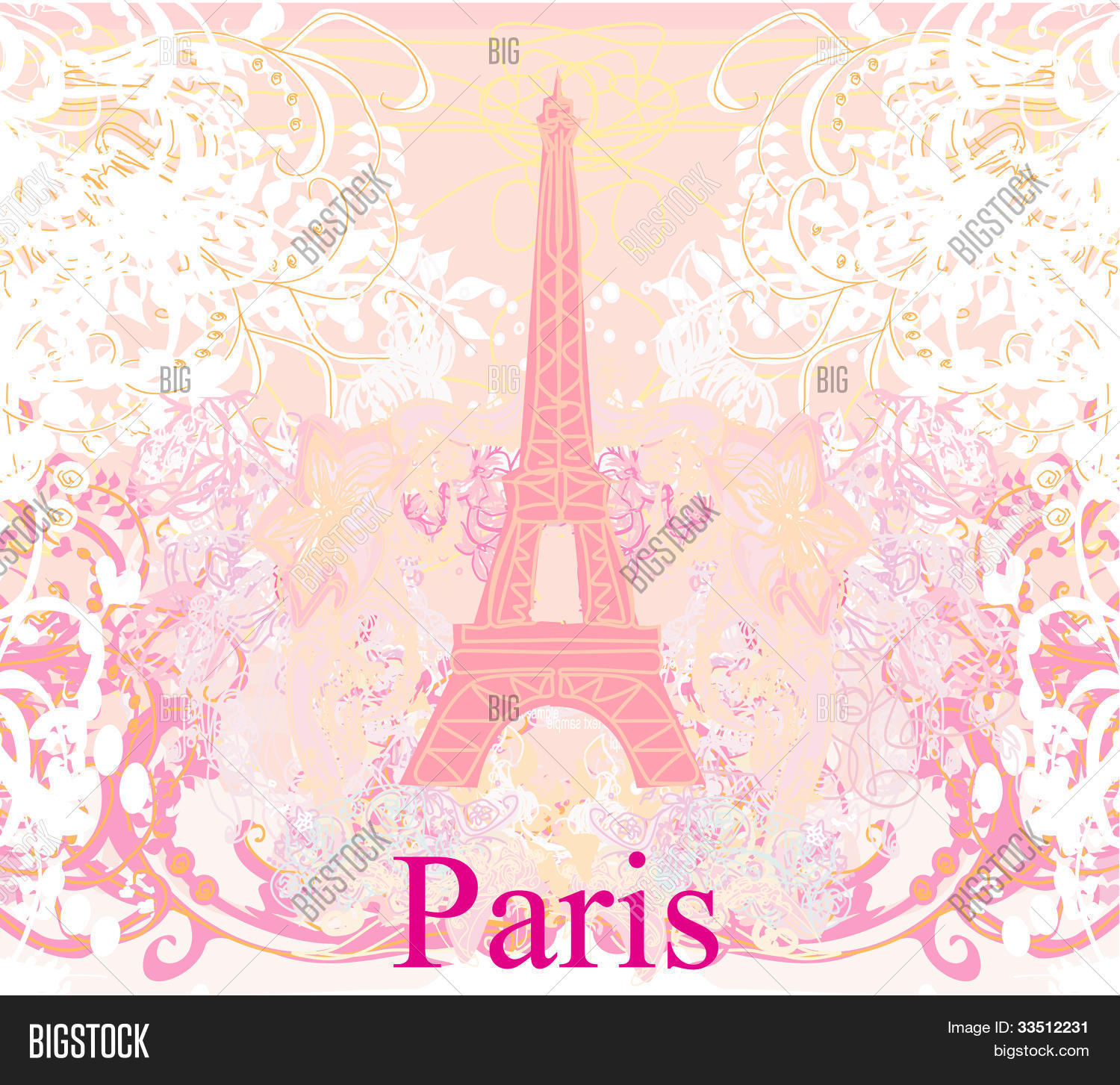 Vintage Retro Eiffel Vector Photo Free Trial Bigstock