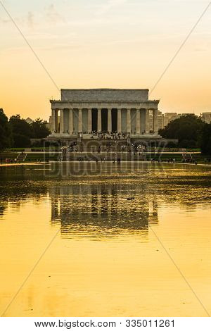 Lincoln Memorial; Abraham Lincoln; Memorial Evening; Reflecting Pool; National Mall; Civil War; Abra