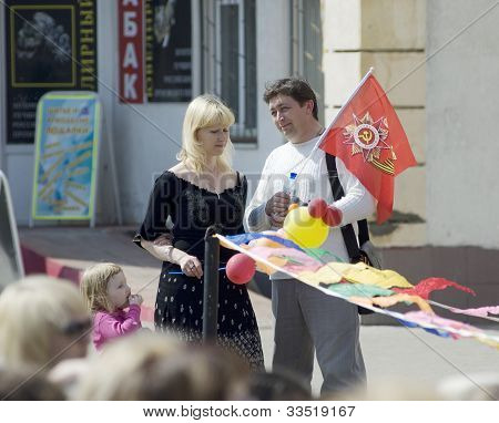 Mand og kone på en sejr dag ydeevne