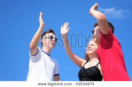 mutlu Interracial gençler