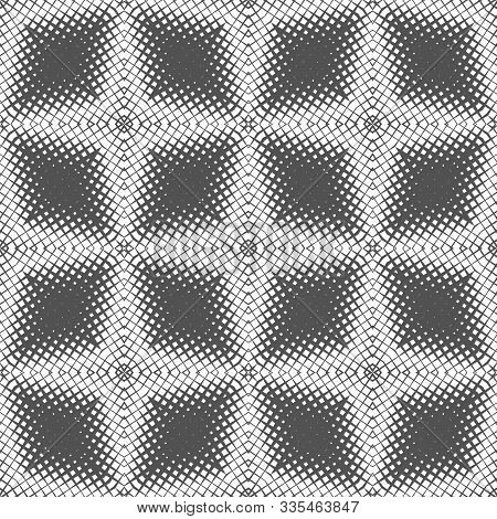Simple Seamless Pattern With Geometric Texture. Optical Illusion Of The Transition Of Forms Among Th