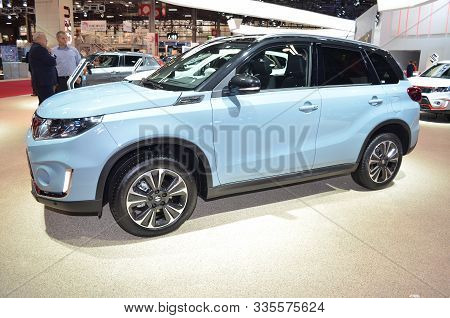 Paris, France - October 02, 2018: Suzuki Vitara All Grip At Paris Motor Show