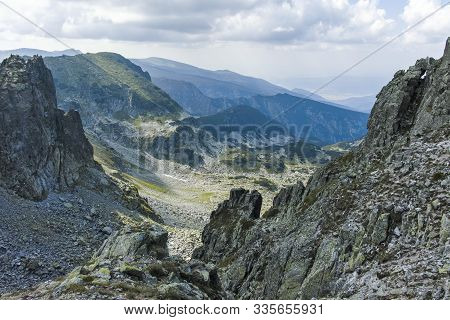 Landscape From Hiking Trail From Kupen Peaks To Orlovets Peak, Rila Mountain, Bulgaria