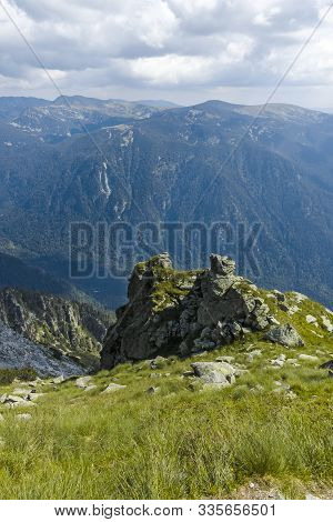 Landscape From Hiking Trail From Kupen Peaks To Orlovets Peak, Rila Mountain, Bulgaria