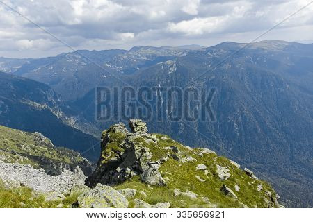 Landscape From Hiking Trail From Kupen Peaks To Orlovets Peak, Rila Mountain, Bulgaria