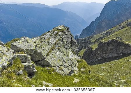 Landscape From Hiking Trail From Kupen Peaks To Orlovets Peak, Rila Mountain, Bulgaria