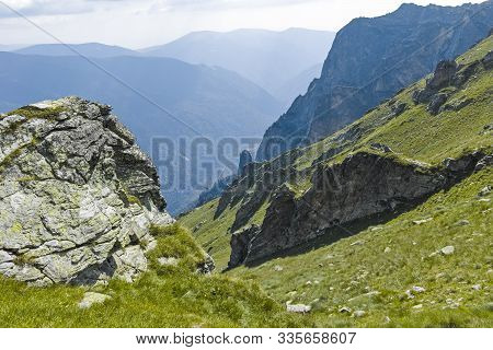 Landscape From Hiking Trail From Kupen Peaks To Orlovets Peak, Rila Mountain, Bulgaria