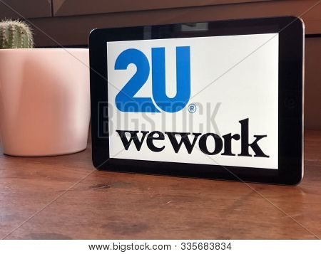 November 2019 Parma, Italy: 2u Company Logo Icon On Tablet Screen Close-up. 2u Visual Brand