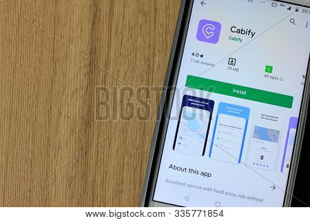 Rio De Janeiro, Brazil - October 03, 2019: App Cabify, A Transportation Company, Displayed On The Pl