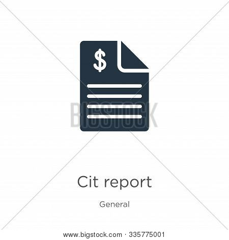 Credit Report Icon Vector. Trendy Flat Credit Report Icon From General Collection Isolated On White 