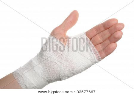 Verband auf einer hand
