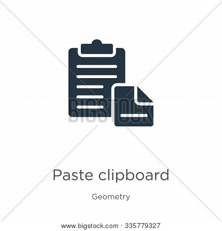 Paste Clipboard Icon Vector. Trendy Flat Paste Clipboard Icon From Geometry Collection Isolated On W