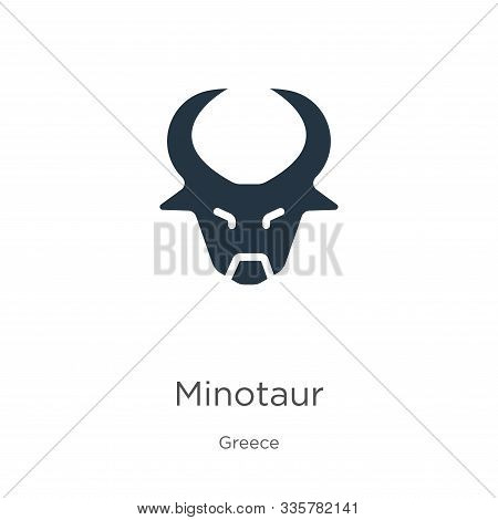 Minotaur Icon Vector. Trendy Flat Minotaur Icon From Greece Collection Isolated On White Background.