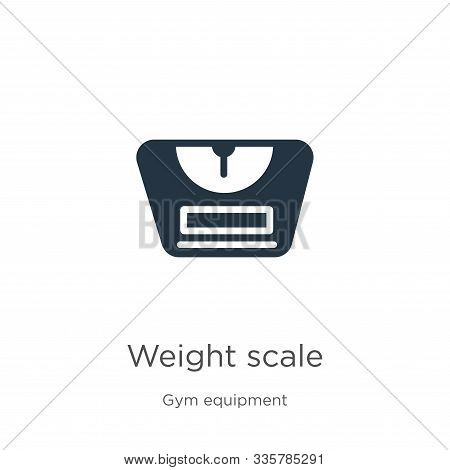 Weight Scale Icon Vector. Trendy Flat Weight Scale Icon From Gym Equipment Collection Isolated On Wh