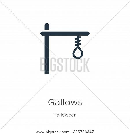 Gallows Icon Vector. Trendy Flat Gallows Icon From Halloween Collection Isolated On White Background