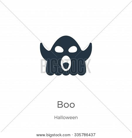 Boo Icon Vector. Trendy Flat Boo Icon From Halloween Collection Isolated On White Background. Vector