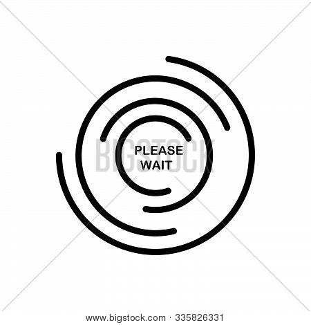 Black Line Icon For Waiting-popup Waiting Popup