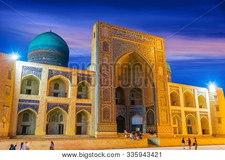 Bukhara, Uzbekistan - Apr 30, 2019: Po-i-kalan Or Poi Kalan, An Islamic Religious Complex Located Ar